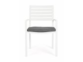 Кресло металлическое с подушкой Garden Relax Helina алюминий, spunpoly белый, серый Фото 2