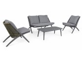 Кресло плетеное с подушками Garden Relax Aloha алюминий, полиэстер антрацит, серый Фото 12