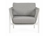 Кресло плетеное с подушками Garden Relax Isidora алюминий, олефин, акрил белый, серый Фото 2