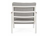 Кресло металлическое мягкое Garden Relax Jalisco алюминий, тик, акрил белый, тик, серый Фото 4