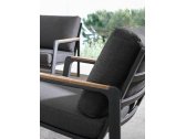 Кресло металлическое мягкое Garden Relax Jalisco алюминий, тик, акрил антрацит, тик, темно-серый Фото 7