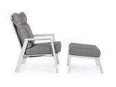 Кресло металлическое с подушками Garden Relax Kledi алюминий, текстилен, олефин белый, серый Фото 7