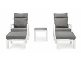 Кресло металлическое с подушками Garden Relax Kledi алюминий, текстилен, олефин белый, серый Фото 15
