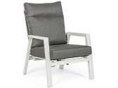 Кресло металлическое с подушками Garden Relax Kledi алюминий, текстилен, олефин белый, серый Фото 1