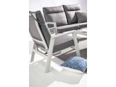 Кресло металлическое с подушками Garden Relax Kledi алюминий, текстилен, олефин белый, серый Фото 18