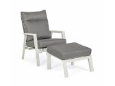 Кресло металлическое с подушками Garden Relax Kledi алюминий, текстилен, олефин белый, серый Фото 8