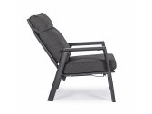 Кресло металлическое с подушками Garden Relax Kledi алюминий, текстилен, олефин антрацит, темно-серый Фото 3