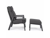 Кресло металлическое с подушками Garden Relax Kledi алюминий, текстилен, олефин антрацит, темно-серый Фото 14