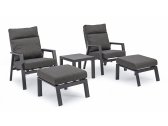Кресло металлическое с подушками Garden Relax Kledi алюминий, текстилен, олефин антрацит, темно-серый Фото 16