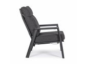 Кресло металлическое с подушками Garden Relax Kledi алюминий, текстилен, олефин антрацит, темно-серый Фото 2