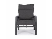 Кресло металлическое с подушками Garden Relax Kledi алюминий, текстилен, олефин антрацит, темно-серый Фото 5