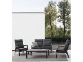Кресло металлическое с подушками Garden Relax Kledi алюминий, текстилен, олефин антрацит, темно-серый Фото 11