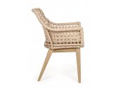 Кресло плетеное с подушкой Garden Relax Madison тик, алюминий, синтетическое волокно, олефин натуральный, бежевый Фото 3