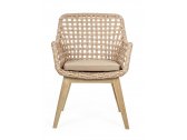 Кресло плетеное с подушкой Garden Relax Madison тик, алюминий, синтетическое волокно, олефин натуральный, бежевый Фото 2