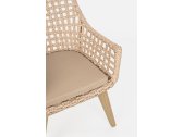 Кресло плетеное с подушкой Garden Relax Madison тик, алюминий, роуп, олефин натуральный, бежевый Фото 5