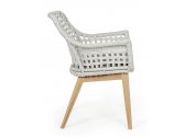 Кресло плетеное с подушкой Garden Relax Madison тик, алюминий, синтетическое волокно, олефин натуральный, белый, серый Фото 3