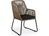 Кресло плетеное с подушкой BraFab Midway алюминий, искусственный ротанг, олефин коричневый, антрацит Фото 1