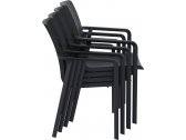 Кресло пластиковое Siesta Contract Slim стеклопластик черный Фото 9