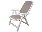 Кресло пластиковое складное Nardi Delta полипропилен, текстилен белый, тортора Фото 3