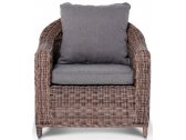 Кресло плетеное 4SIS Кон Панна алюминий, искусственный ротанг, ткань коричневый Фото 1