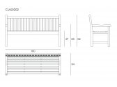 Скамейка деревянная трехместная Giardino Di Legno Classica тик Фото 2