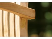 Скамейка деревянная двухместная Giardino Di Legno Savana Onda тик Фото 6