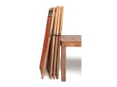 Кресло-шезлонг деревянное Giardino Di Legno Venezia тик, ткань Фото 4