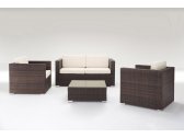 Комплект плетеной мебели Grattoni Sole алюминий, искусственный ротанг, ткань коричневый, бежевый Фото 3