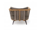 Кресло деревянное плетеное с подушкой Unopiu Welcome алюминий, тик, канат, ткань Фото 9