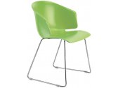 Кресло пластиковое PEDRALI Grace сталь, стеклопластик зеленый Фото 1