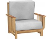 Кресло деревянное с подушками Unopiu Chelsea тик, ткань Фото 11