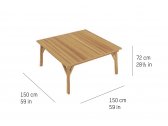 Столик кофейный деревянный Unopiu Synthesis тик Фото 2