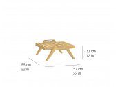 Столик кофейный деревянный Unopiu Synthesis тик Фото 4