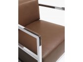 Кресло металлическое с обивкой Rivolta Isotta сталь, дерево, пенополиуретан, кожа Фото 7