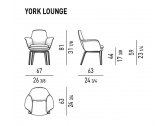 Кресло мягкое Minotti York Lounge ясень, ткань Фото 2