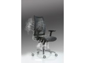 Кресло компьютерное Luxy 2201 алюминий, ткань Фото 3