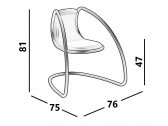 Кресло с обивкой Luxy TS2 сталь, ткань Фото 2