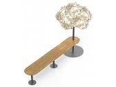 Светильник дизайнерский со столом Green Furniture Leaf Lamp Metal Tree M Straight сталь, фанера дуба, шведская береза, шерстяной войлок Фото 1