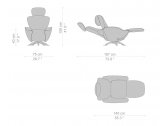 Кресло дизайнерское Cassina K10 Dodo сталь, ткань Фото 2