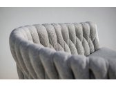 Кресло плетеное барное с подушкой Jati & Kebon Fortuna Sock алюминий, полипропилен, ткань белый, светло-серый Фото 3