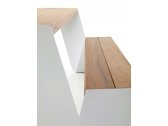 Стол деревянный со скамейками Extremis Hopper Picnic 300 алюминий, ироко Фото 13