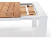 Стол деревянный раздвижной Grattoni Top алюминий, тик белый, натуральный Фото 5
