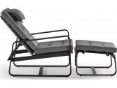 Кресло-шезлонг с пуфом Grattoni Capri Relax алюминий, роуп, акрил антрацит Фото 1