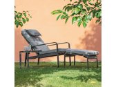 Кресло-шезлонг с пуфом Grattoni Capri Relax алюминий, роуп, акрил антрацит Фото 5