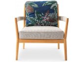 Кресло деревянное с подушкой Cassina Dine Out тик, полипропилен, ткань Фото 4