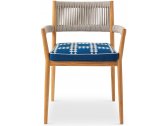 Кресло деревянное с подушкой Cassina Dine Out тик, полипропилен, ткань Фото 2
