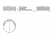 Лаунж-диван круглый Cassina Trampoline сталь, полипропилен, нейлон, ткань Фото 3
