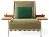 Кресло мягкое с подушкой Cassina Fenc-e-Nature алюминий, сталь, тик, полипропилен, ткань Фото 5