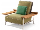 Кресло мягкое с подушкой Cassina Fenc-e-Nature алюминий, сталь, тик, полипропилен, ткань Фото 1