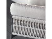 Кресло плетеное с подушками Grattoni Easy алюминий, роуп, акрил красный Фото 3